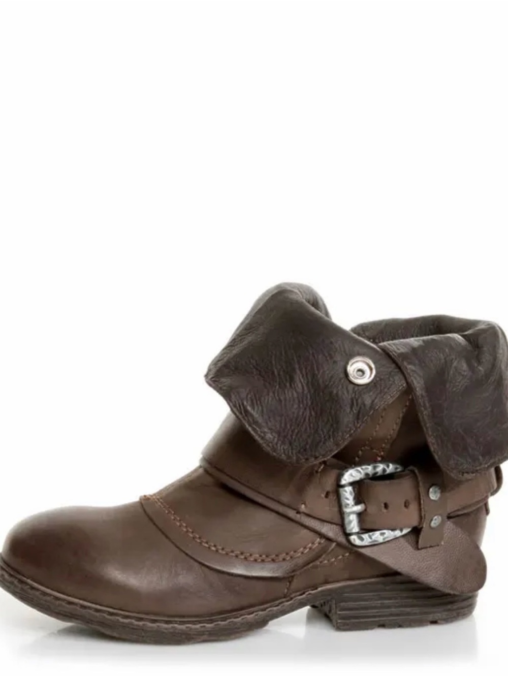 New Report Woods Dark Brown Belted Convertible Motorcycle Boots